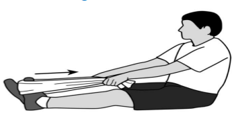 Towel stretch to strengthen the muscles