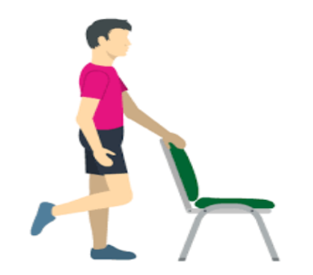 image of person Balance exercises such as standing on one leg.
