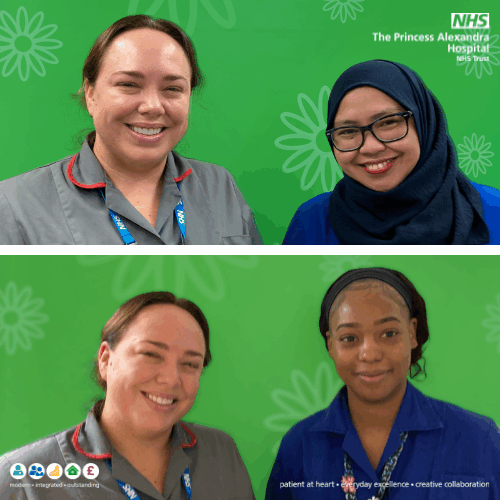 Photo of Rohaida Mama (top right) and Aliyah Reynolds (bottom right) with Pplly Read (left in both photos).